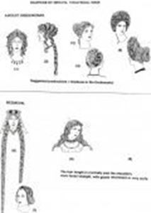 Picture of Ancient Greek-Roman and Mediaeval  Wigs - Sketches